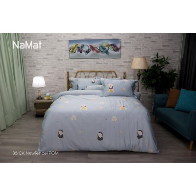 Bộ Chăn Ga Gối New Tencel POM